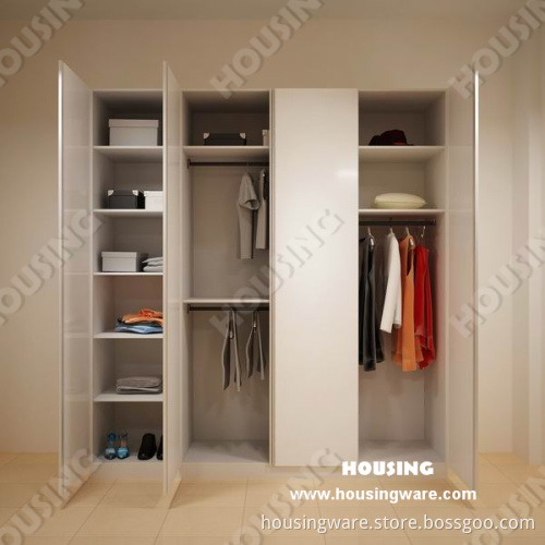 Customized Wooden Bedroom Wardrobe with Casement Door Designs